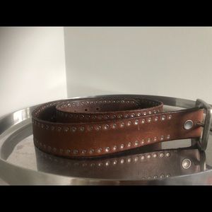 Brown leather belt